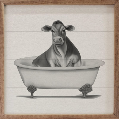 Vache Jersey dans la baignoire