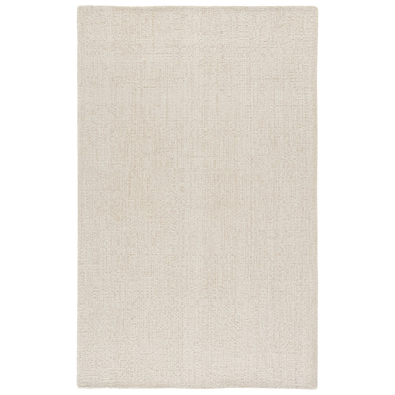 Abstract Hand Tufted Wool; Cotton Solid Color Indoor Rug, 5'-0" x 8'-0" Rectangle
