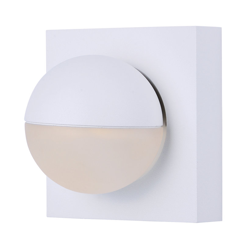 Applique murale à bras 1 lumière à DEL Azral, Blanc