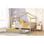 Lit double en bois avec lit gigogne simple