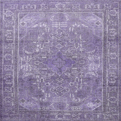 Tapis traditionnel violet / blanc Hermanni