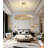 Raimes 32In Gold Ring Chandelier Modern Led Crystal Chandelier for Living Room