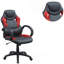 Fauteuil de bureau rembourré 1 pièce, fauteuil de confort rembourré Relax Gaming Office Work noir et rouge