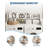 Wood 54" x 27.5" Washer Dryer Countertop with 12" Edge Rails & Non-Slip Pads for Folding Clothes-127303158