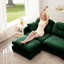 Canapé modulaire en chenille douce de 4 L avec courbe ergonomique, dossier plissé et plusieurs combinaisons de tissu modulaire, coussin, siège, aménagement personnalisable