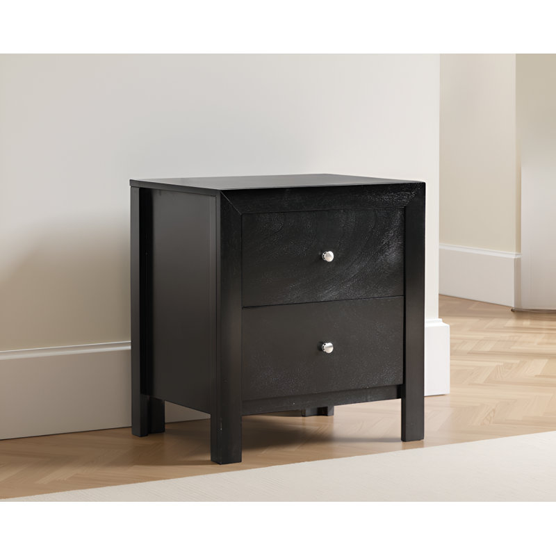 Jarett Black Nightstand, Black
