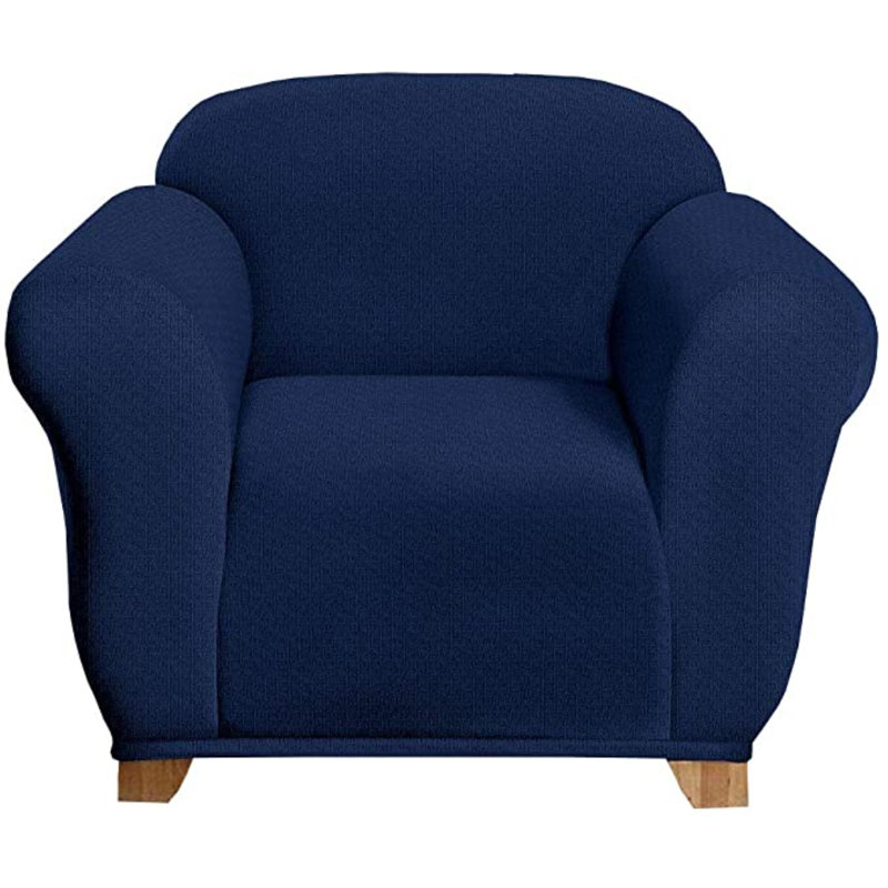 Housse pour fauteuil à coussins carrés / rectangulaires Milan, Mélange de polyester bleu