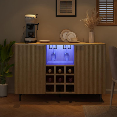Buffet ou buffet Farmhouse avec rangement pour le salon, cuisine noyer