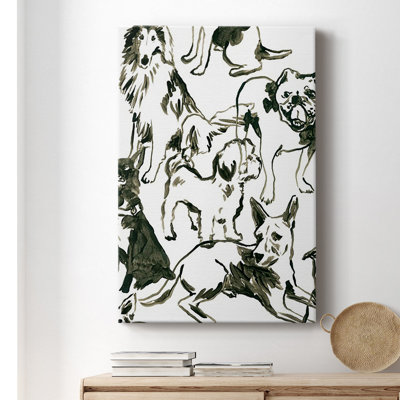 «Canine Collage I», reproduction sur toile tendue