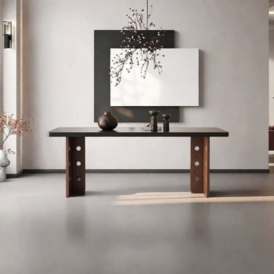Ash wood rectangular dining table