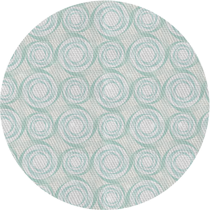 Geometric Indoor Rug, Round 5'
