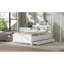 Lit plateforme de rangement haut de gamme en bois massif, design moderne idéal pour les chambres confortables