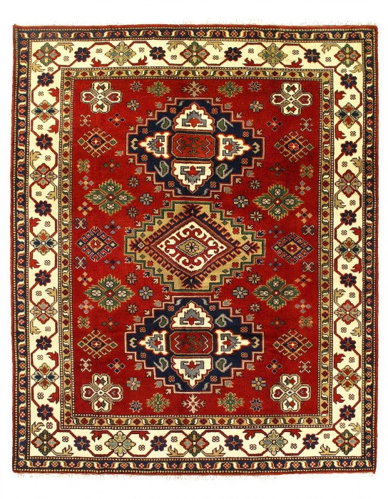 Tapis en laine d'agneau rectangulaire unique 8 pi 1 po x 9 pi 11 po Gueda
