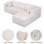 Canapé modulaire en forme de L de 105 po, tissu d'ameublement moelleux, structure entièrement en mousse (sans ressorts), 6 coussins, emballé sous vide, peu encombrant pour le salon, la chambre à coucher et les appartements (méridienne)-665085322-665084532