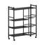 Multi-tiered Kitchen Microwave Storage Rack with Wheels-1587496956