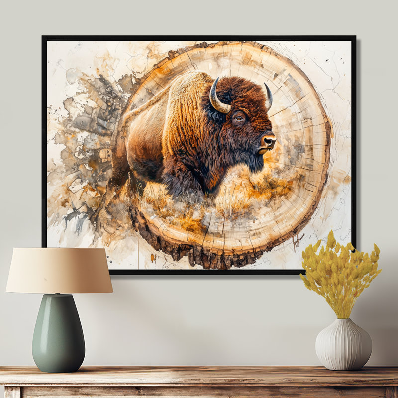 Genni - Animals Large Wall Art, H 34 po x l 44 po, Noir, Cadre flottant