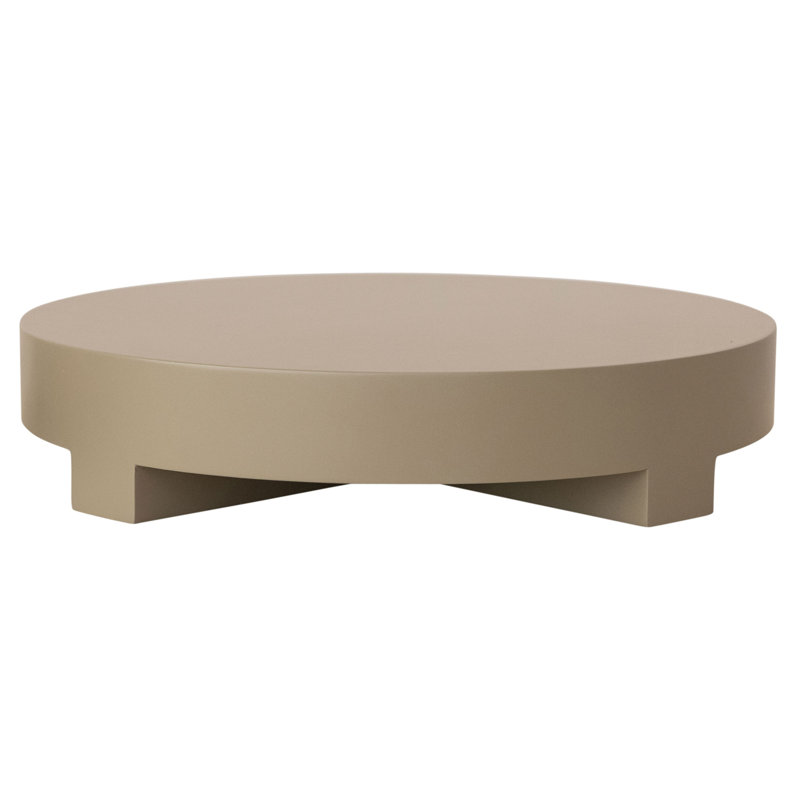 Piédestal rond en bois laqué