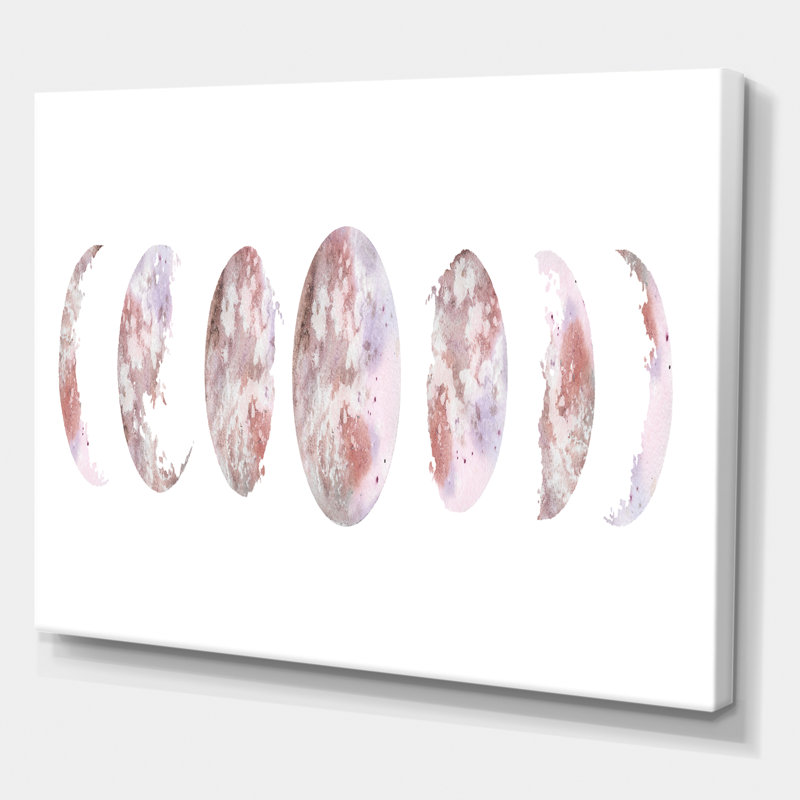 Phases de lune - Impression sur toile, H 24 po x l 32 po x P 1 po, Toile tendue
