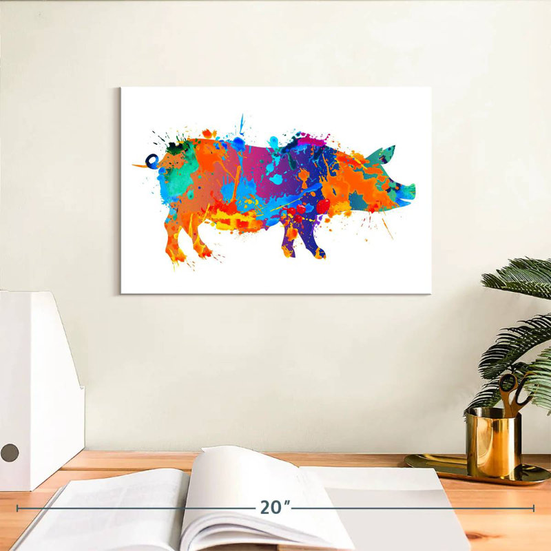 Éclaboussure de cochon Brampt, H 8 po x l 12 po