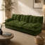 Canapé modulaire 107 places à 3 places Cloud, canapé modulaire avec assise profonde et treillis, tissu chenille respirant de couleur verte-248709556