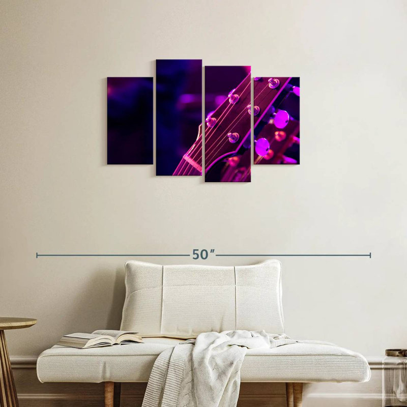 Purple Haze Guitar, 22'' H x 36'' W