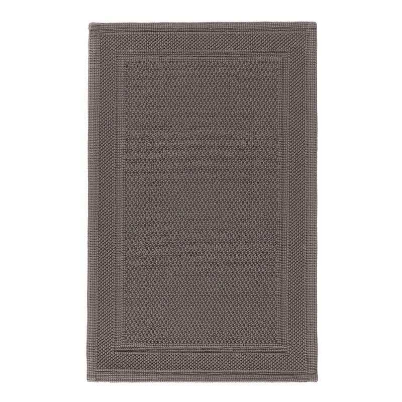 Bee Waffle Bath Rug, 20" W x 31" L, Dk Athracite