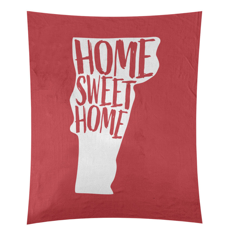 Tapisserie murale Home Sweet Vermont, H 60 po x l 51 po, Rouge