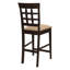 Tabourets de bar rembourrés beige et cappuccino (lot de 2) - Structure en hévéa avec assise en mousse