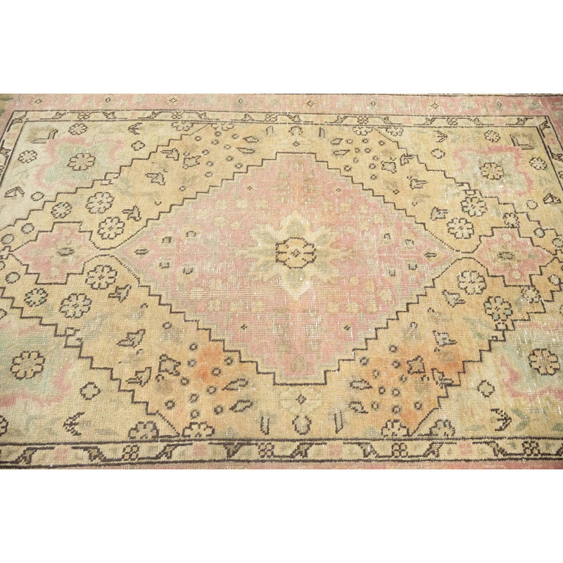 Tapis oriental traditionnel en laine noué à la main 3 pi 3 po x 5 pi