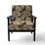 Chaise d'appoint florale Cobalt-6885385