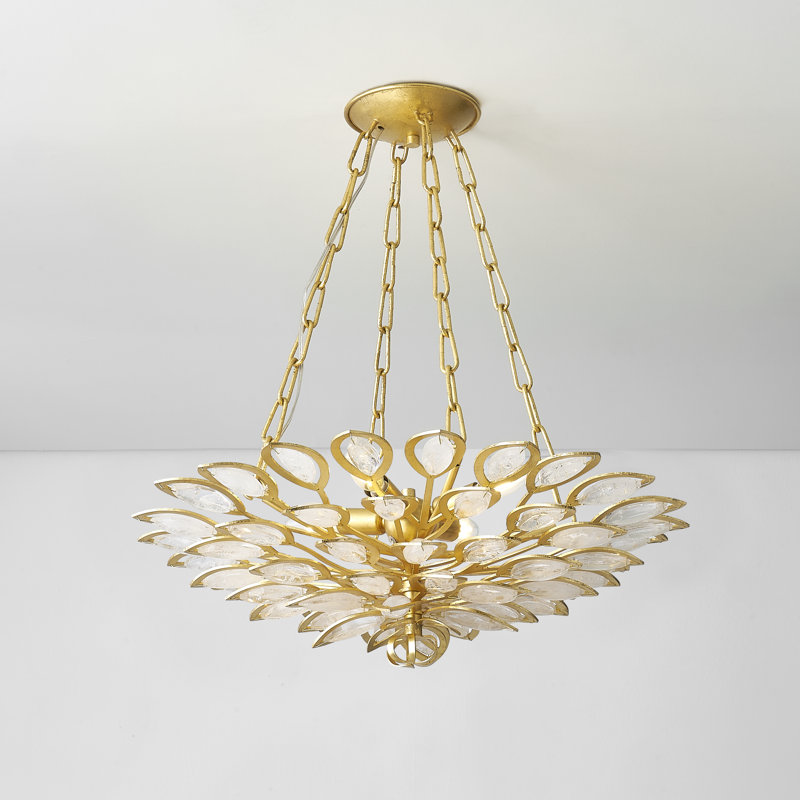 Vittoria 24" Seeded Glass Chandelier