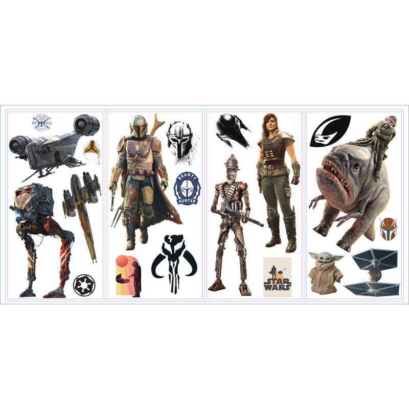 Star Wars Mandalorian Reusable Peel and Stick Wall Decals