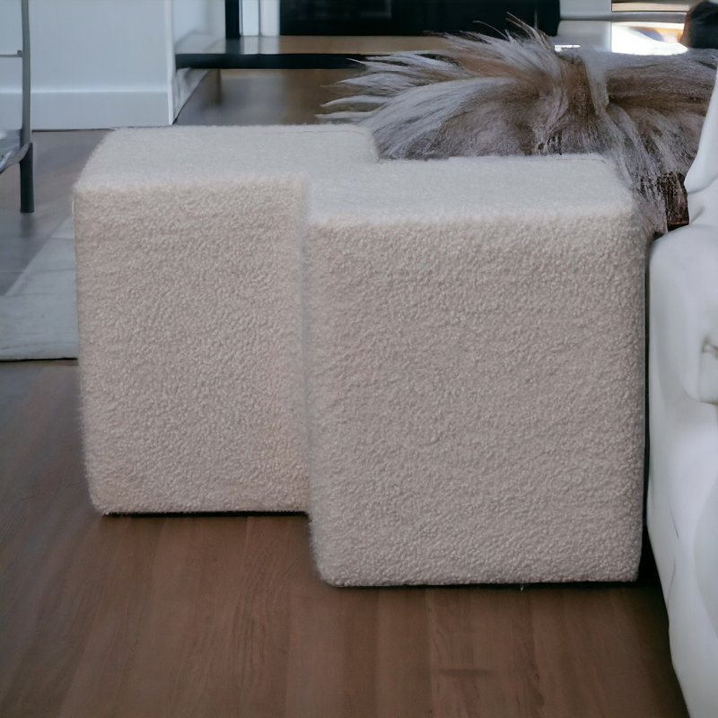 Lonepine 85 cm W Cotton Blend Footstool