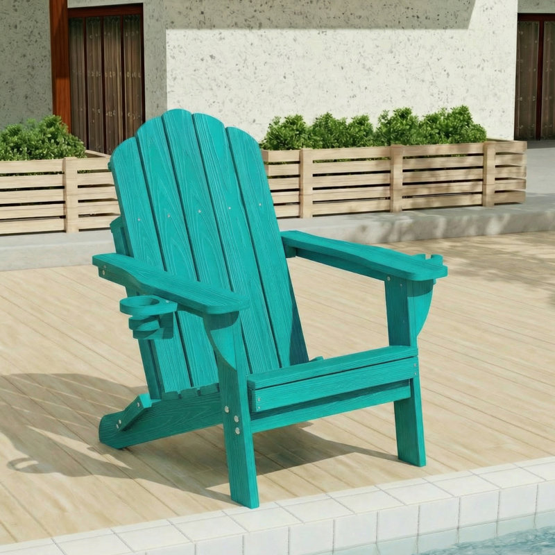 Chaise pliante résistante aux intempéries Dirji, Sarcelle
