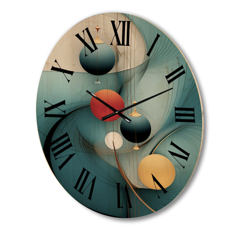 Horloge murale géométrique abstraite à géométrie géométrique abstraite III, Grand