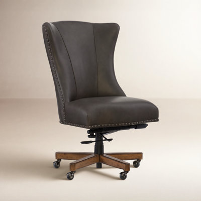 Lynn Genuine Leather Adjustable Office Chair