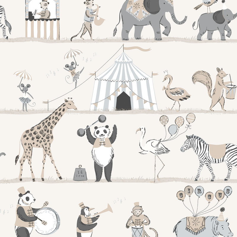 Bellamy 10m x 53cm Matte Wallpaper Roll, Grey/White/Brown