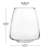 Libbey Stemless All Purpose Tapered Wine Glass, 16-ounce, Set of 6