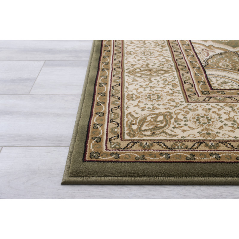 Natalyah Oriental Area Rug in Green/Brown