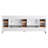 Angela 84” Double Bathroom Vanity With White Engineered Marble Stone Rectangular Sink