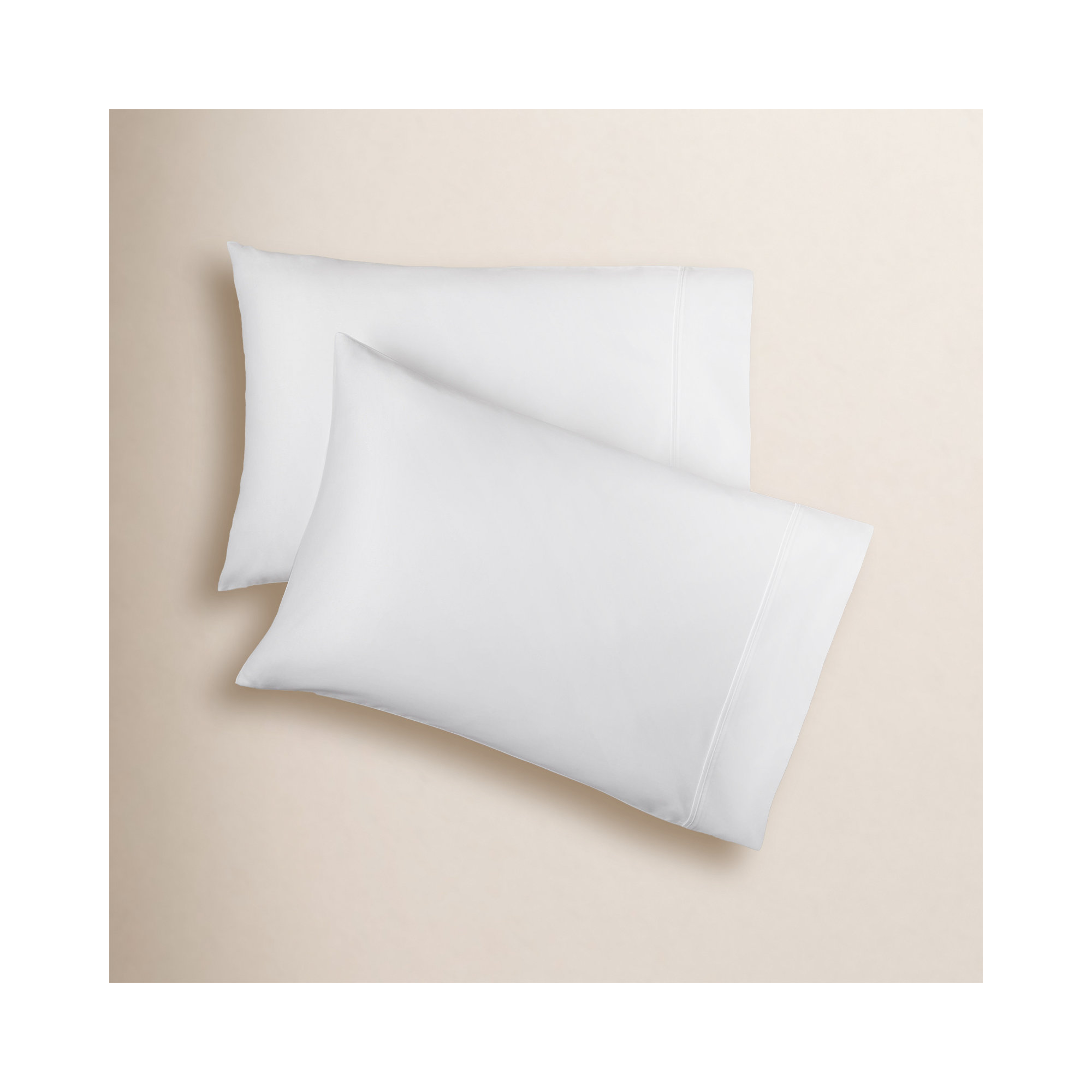 Hayward Egyptian-Quality Cotton Sateen Pillowcase Set, Standard - 2 Standard Pillowcases, White