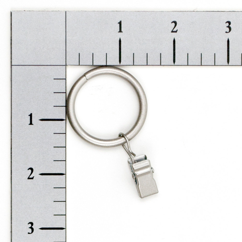 Vasios Curtain Rings, Brushed Nickel