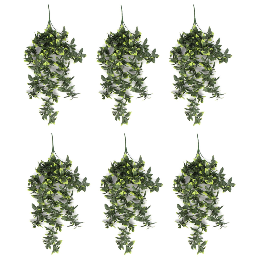 Multipack Hanging Plants Fire / UV Resistant 71cm Faux Fern Plant