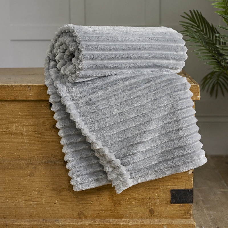 Plain Weave / Muslin Throw Blanket, Silver