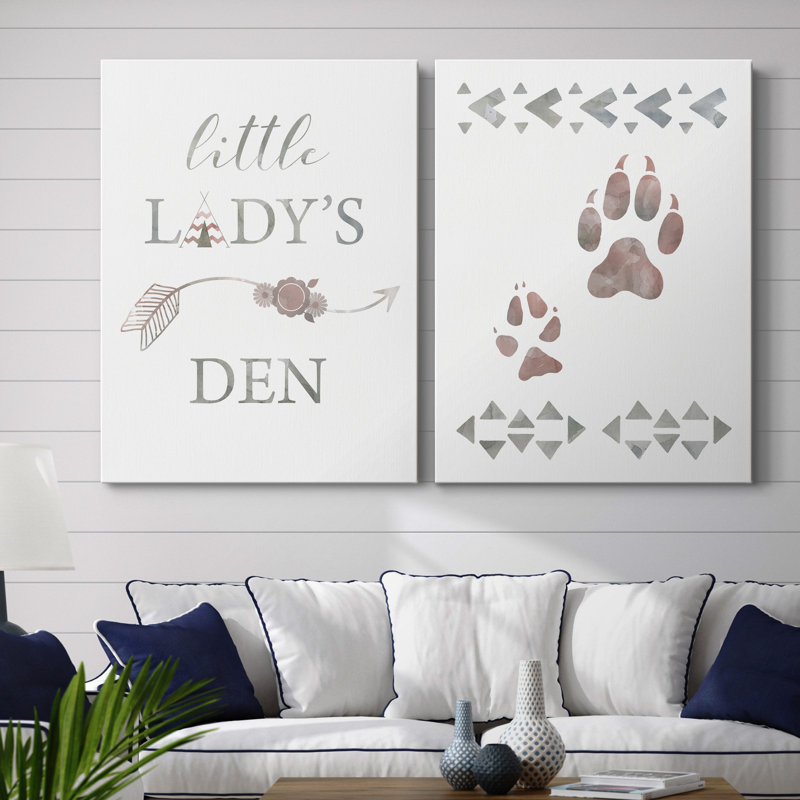 Little Lady Den Arrow - 2 pièces, Pas de tapis, H 12 po x l 16 po x P 1 po, Toile tendue