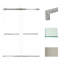 Porte de douche coulissante sans cadre Transoler Brianna, l 60 po x H 80 po, verre trempé transparent de 5/16 po-69322749