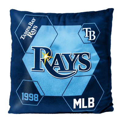Northwest Mlb Tampa Bay Rays Connector Velvet Reverse Pillow, Baseball Fan Decor, 16 X 16 Inches
