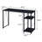 Black 2-Shelf Rectangular Writing Desk