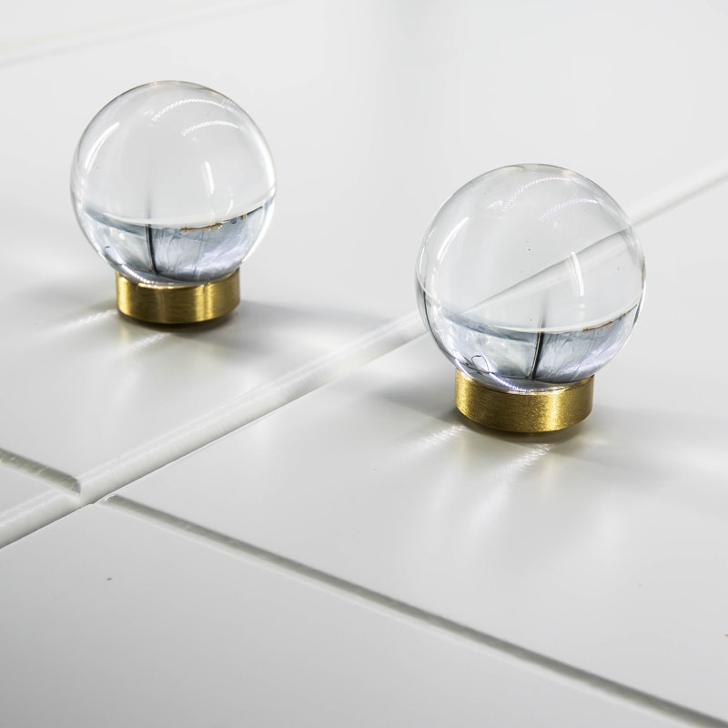 Glass Globe Cabinet and Drawer Knob, Clear