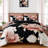 7-Piece Large-Scale Floral Comforter Set Vintage Botanical Print Duvet Cover Set Bed in a bag-122608132-122608128